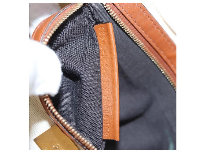 FENDI Zucca Canvas Mamma Baguette Schultertasche 2way Multicolor Gold Auth 204491V Mehrfarben Golden - Ansicht 12