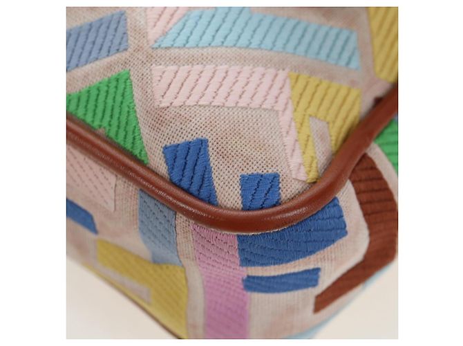 FENDI Zucca Canvas Mamma Baguette Schultertasche 2way Multicolor Gold Auth 204491V Mehrfarben Golden - Ansicht 20