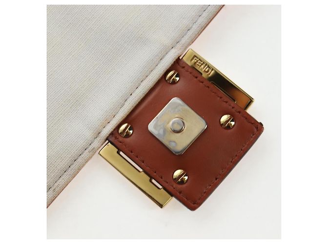 FENDI Zucca Canvas Mamma Baguette Schultertasche 2way Multicolor Gold Auth 204491V Mehrfarben Golden - Ansicht 25