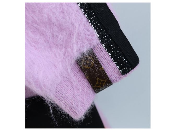 LOUIS VUITTON Cárdigan de lana L Rosa LV Auth 204957M - vista 11