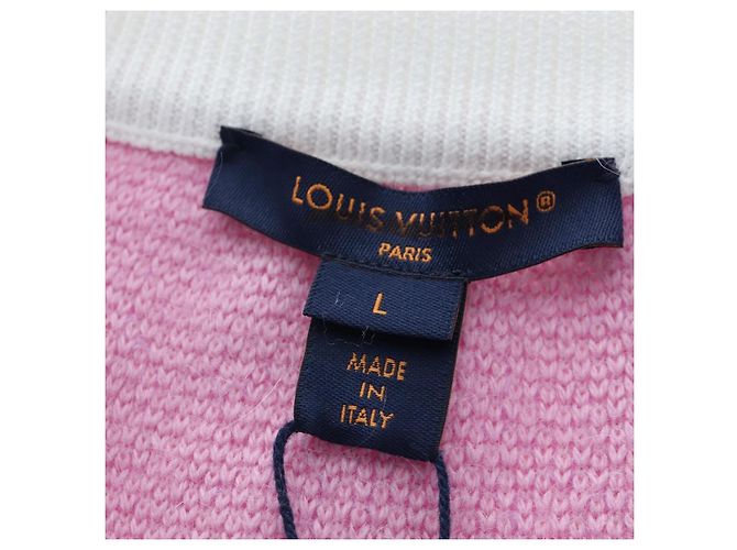 LOUIS VUITTON Cárdigan de lana L Rosa LV Auth 204957M - vista 15
