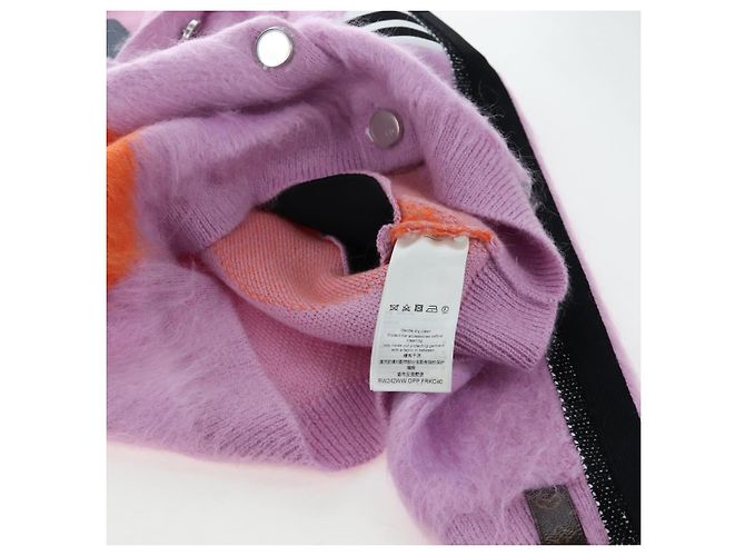 LOUIS VUITTON Cárdigan de lana L Rosa LV Auth 204957M - vista 16