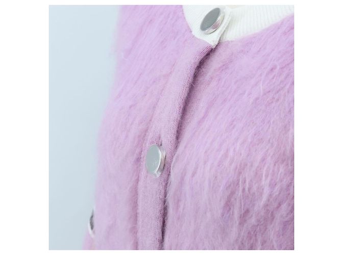 LOUIS VUITTON Cárdigan de lana L Rosa LV Auth 204957M - vista 9