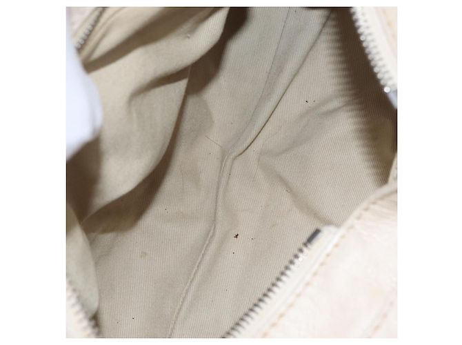 Chloé Chloe Paddington Handtasche aus Leder Ivory Gold Silver Auth am12724V Silber Golden Roh - Ansicht 11