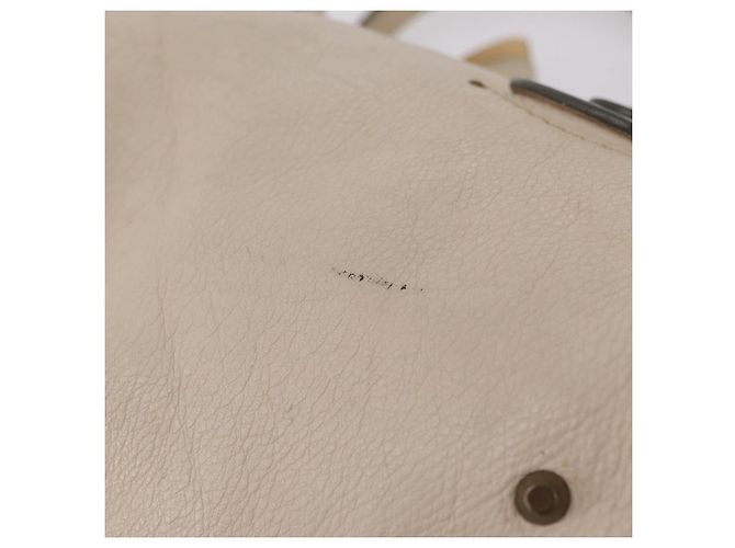 Chloé Chloe Paddington Handtasche aus Leder Ivory Gold Silver Auth am12724V Silber Golden Roh - Ansicht 18