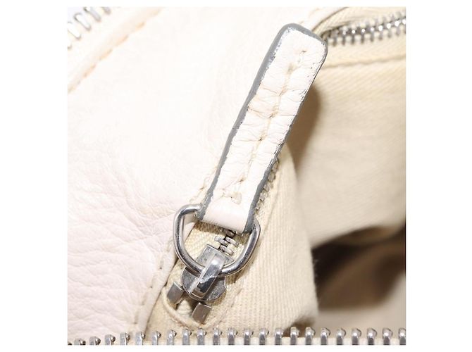 Chloé Chloe Paddington Handtasche aus Leder Ivory Gold Silver Auth am12724V Silber Golden Roh - Ansicht 30