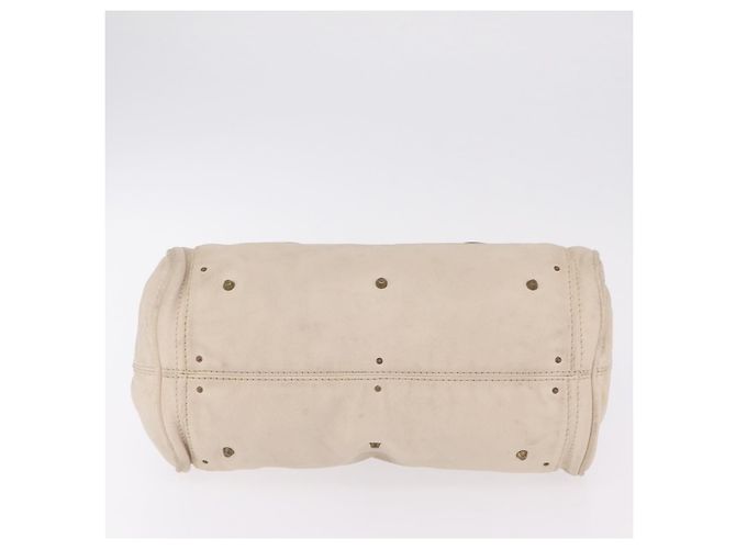 Chloé Chloe Paddington Handtasche aus Leder Ivory Gold Silver Auth am12724V Silber Golden Roh - Ansicht 7