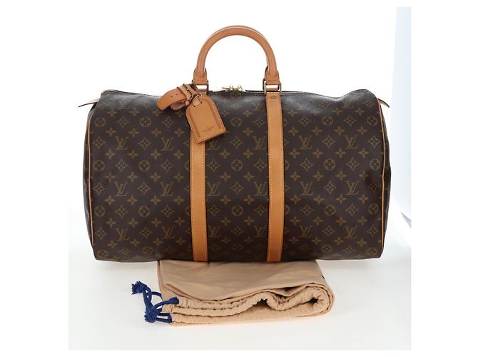 LOUIS VUITTON Monogram Keepall 50 Boston Bag M41426 LV Auth 206808V Monograma - vista 12