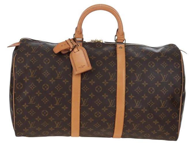 LOUIS VUITTON Monogram Keepall 50 Boston Bag M41426 LV Auth 206808V Monograma - vista 13