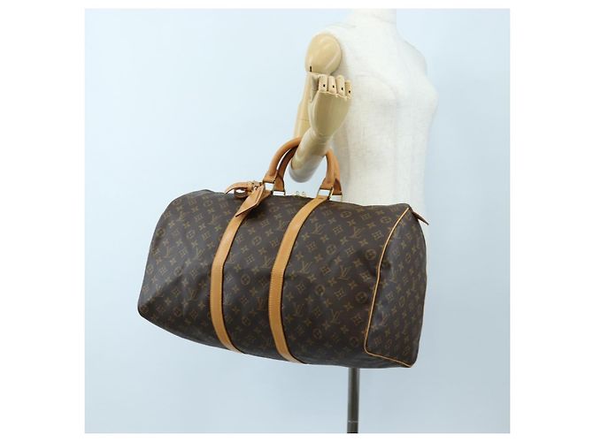 LOUIS VUITTON Monogram Keepall 50 Boston Bag M41426 LV Auth 206808V Monograma - vista 25