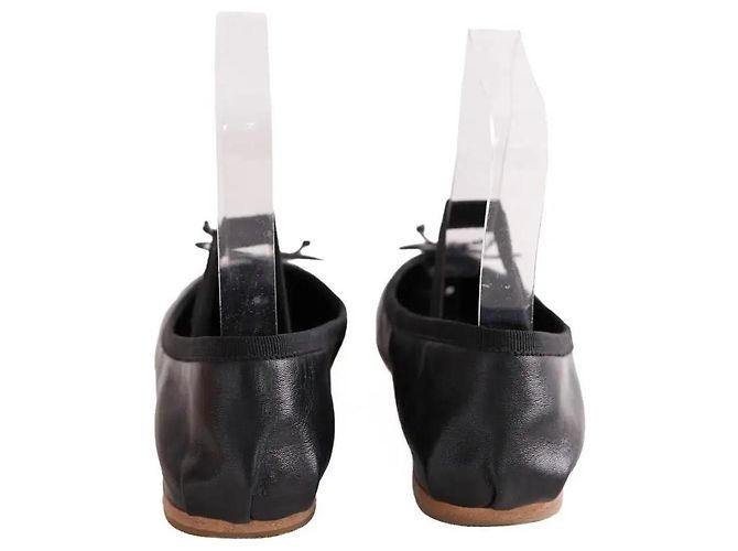 Bailarinas Miu Miu de piel negra Negro - vue 2