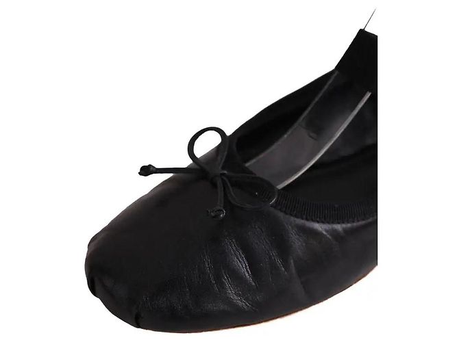 Bailarinas Miu Miu de piel negra Negro - vue 4