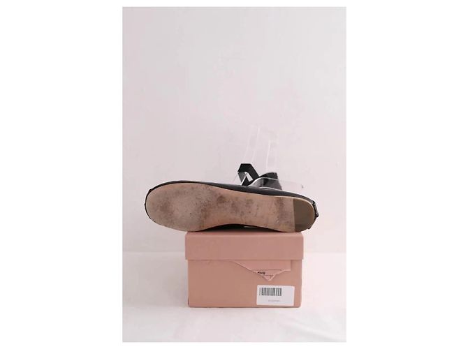 Bailarinas Miu Miu de piel negra Negro - vue 6