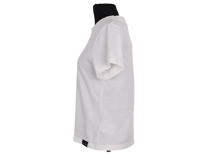 Courreges T-shirt Courrèges AC ecru in cotone Crudo - vista 3