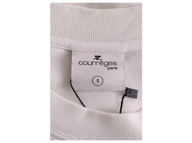 Courreges T-shirt Courrèges AC ecru in cotone Crudo - vista 5