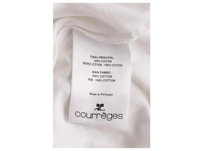 Courreges T-shirt Courrèges AC ecru in cotone Crudo - vista 6