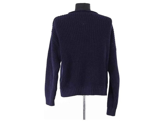 Autre Marque Pull GIULIVA HERITAGE en coton bleu marine XS - vue 4