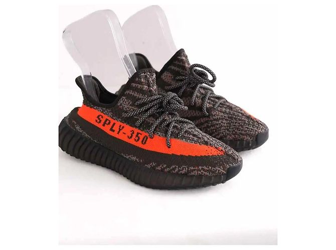 Baskets Yeezy anthracite en tissu Gris anthracite - vue 3