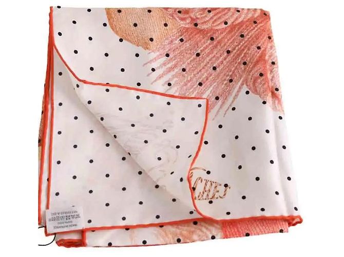 Hermès Carré Plumets et Panaches beige - vista 2