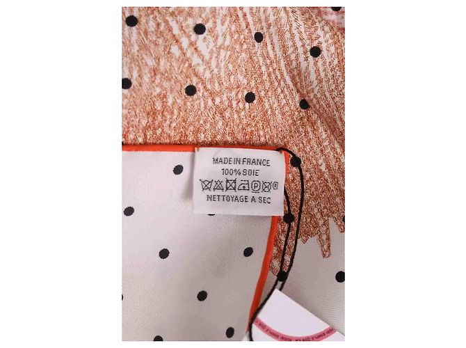 Hermès Carré Plumets et Panaches beige - vista 4