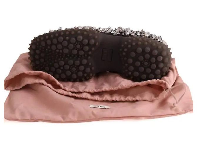 Miu Miu Sneakers in tessuto tecnico ricamato bubble marrone - vista 6