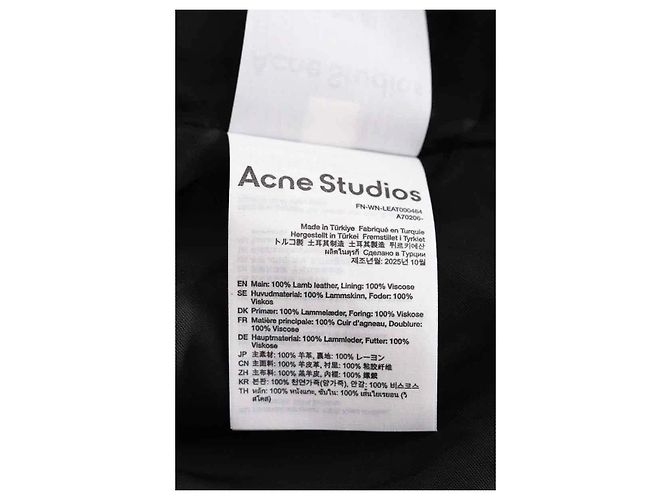 Giacca in pelle marrone Acne Studios - vista 6