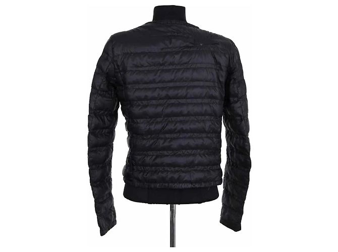 Plumas Moncler negro con piel XS - vista 4