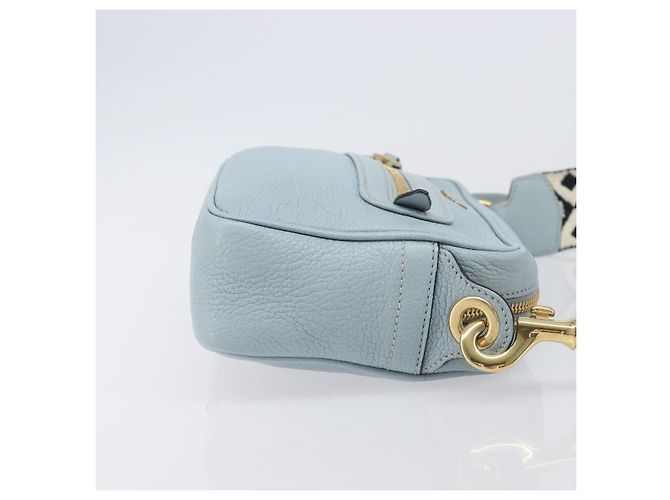 Miu Miu Madras Zip Pocket Leather Azul - vista 3