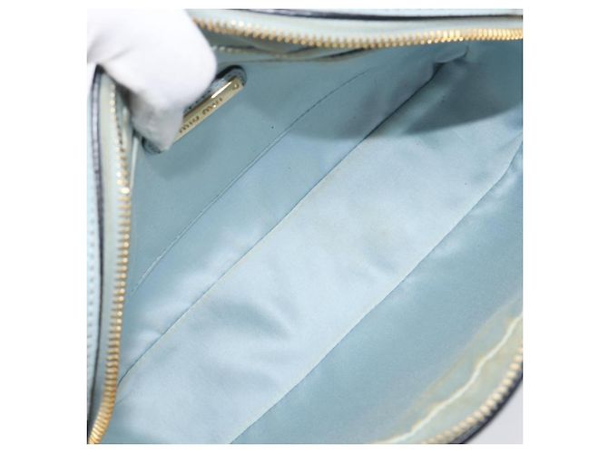 Miu Miu Madras Zip Pocket Leather Azul - vista 5
