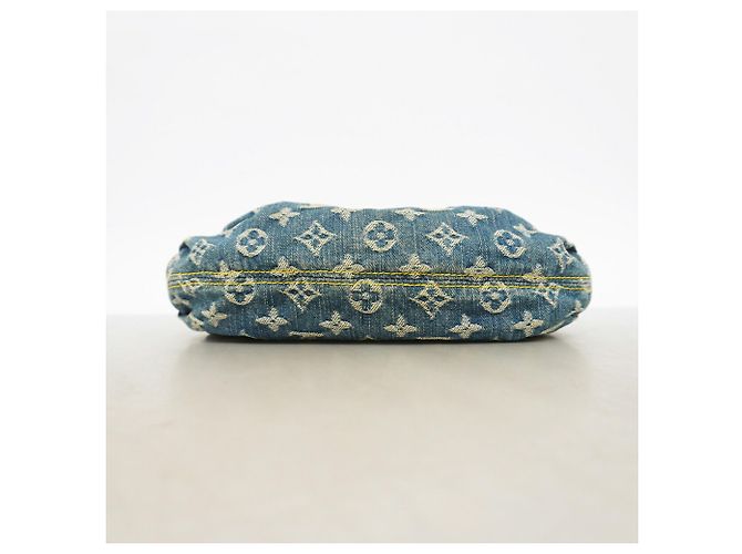 Borsa a tracolla Mini Pleaty in denim Monogram Louis Vuitton Blu - vista 3
