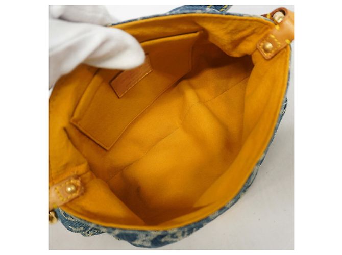 Borsa a tracolla Mini Pleaty in denim Monogram Louis Vuitton Blu - vista 4