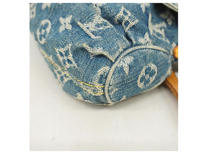 Borsa a tracolla Mini Pleaty in denim Monogram Louis Vuitton Blu - vista 6