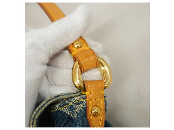 Borsa a tracolla Mini Pleaty in denim Monogram Louis Vuitton Blu - vista 8