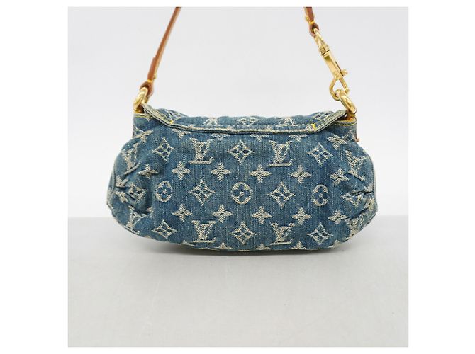 Borsa a tracolla Mini Pleaty in denim Monogram Louis Vuitton Blu - vista 9