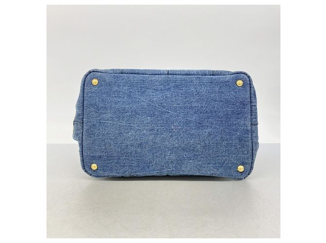 Saco Tote Prada Canapa Denim Azul marinho - vista 3