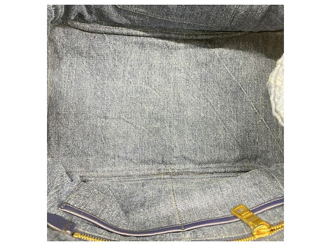 Saco Tote Prada Canapa Denim Azul marinho - vista 4