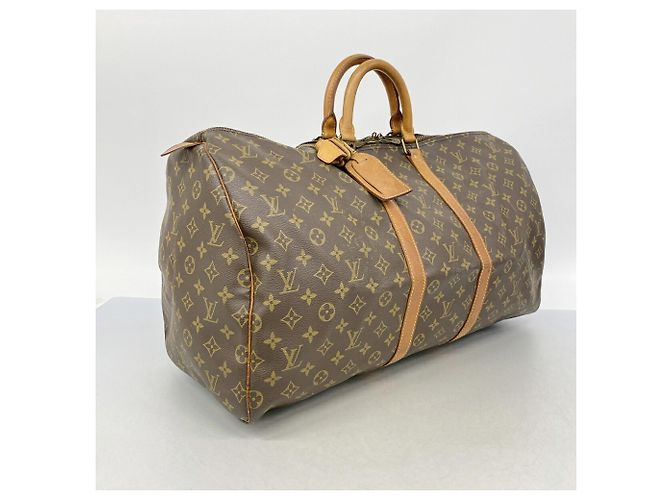 Louis Vuitton Boston Monogram Keepall 55 Marrone - vista 2