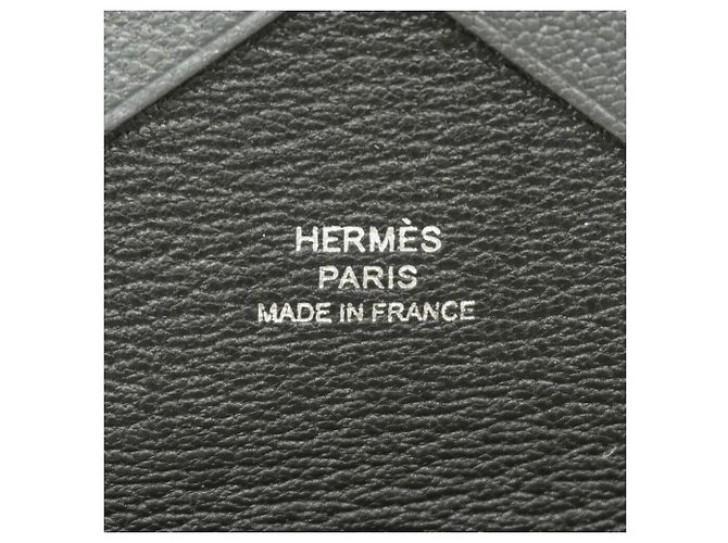 Hermès Portamonete Hermes Calvidio Chevre Mysore Black Nero - vista 4
