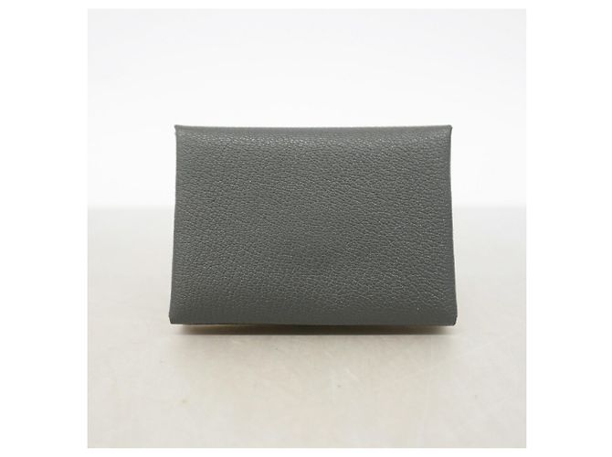 Hermès Portamonete Hermes Calvidio Chevre Mysore Black Nero - vista 6