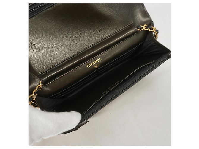 Portafoglio a spalla con catena in pelle nera Chanel Nero - vista 4