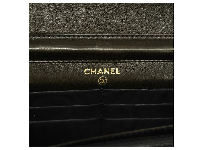 Portafoglio a spalla con catena in pelle nera Chanel Nero - vista 5