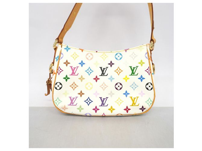 Borsa a tracolla Louis Vuitton Monogram Multicolor Lodge PM Bianco - vista 9