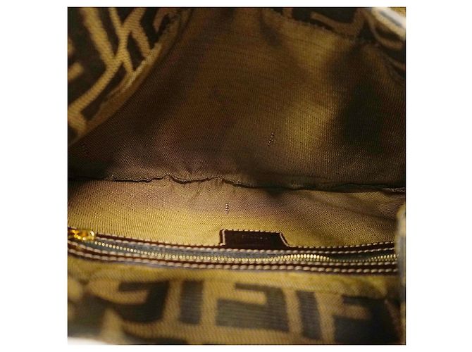 Fendi Zucca Schultertasche aus Nylon und Canvas Braun - Ansicht 4
