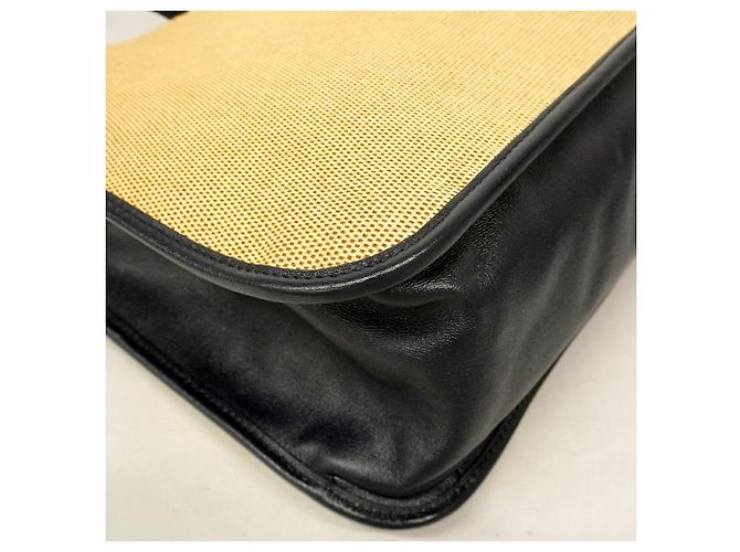 Borsa Tote Gucci Horsebit Beige e Blu Navy in Pelle e Tela - vista 6