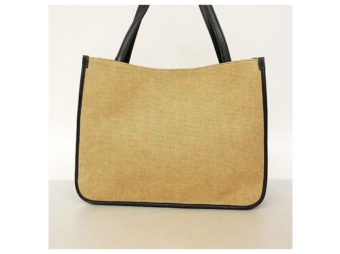 Borsa Tote Gucci Horsebit Beige e Blu Navy in Pelle e Tela - vista 8