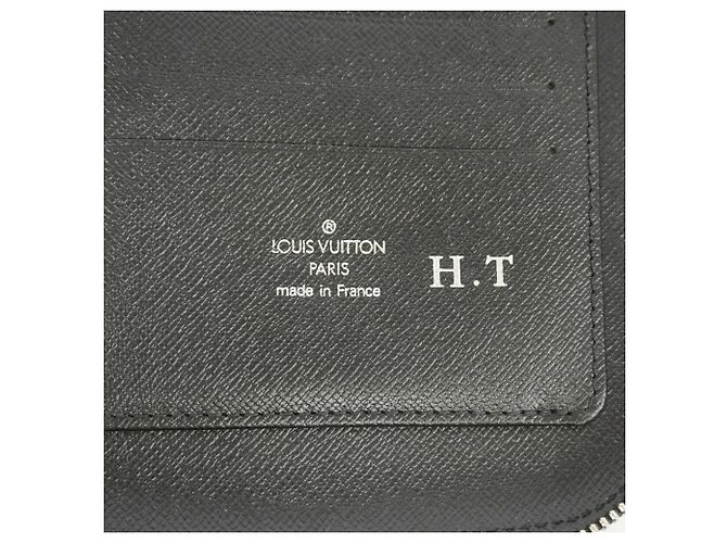 Portafoglio Long Organizer Louis Vuitton Taiga Grigio - vista 4