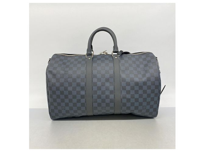Louis Vuitton Boston Damier Cobalt Keepall Bandoulière 45 Blu - vista 11