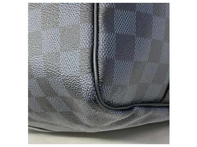 Louis Vuitton Boston Damier Cobalt Keepall Bandoulière 45 Blu - vista 7