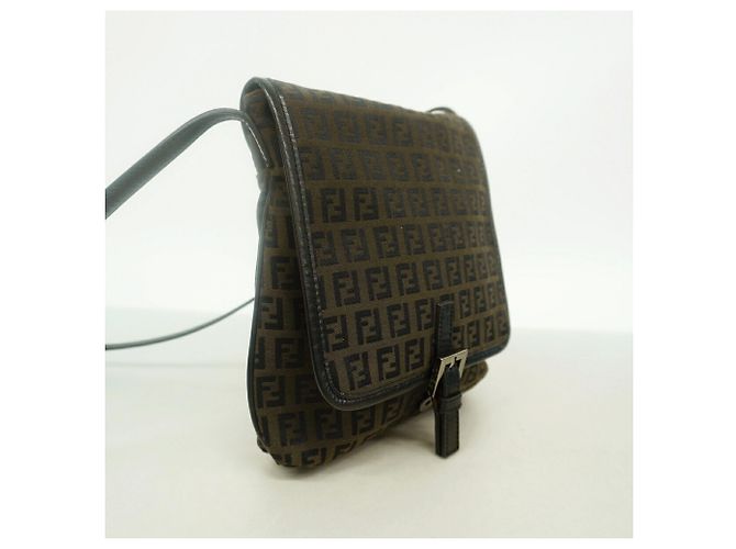 Borsa a tracolla Fendi Zucchino Marrone scuro - vista 2