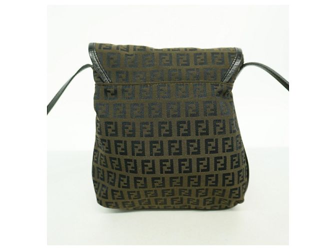 Borsa a tracolla Fendi Zucchino Marrone scuro - vista 9
